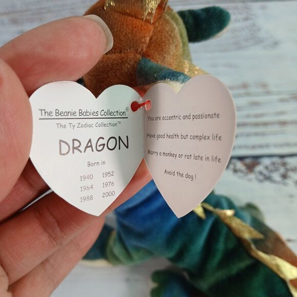 Ty Beanie Babies Zodiac Dragon original Rare - Picture 7 of 7